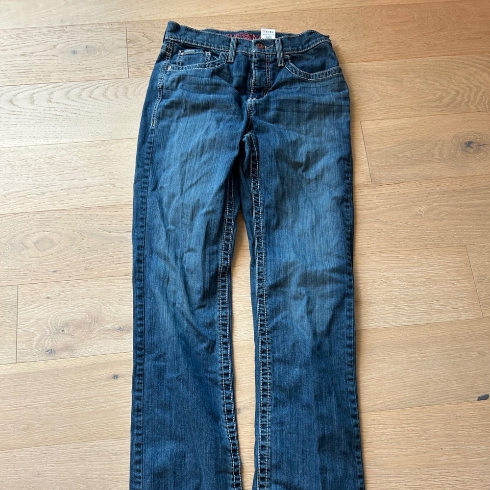 Cinch Emerson Medium Wash Bootcut Jeans Contrast Stitching 27x35 MJ83952001